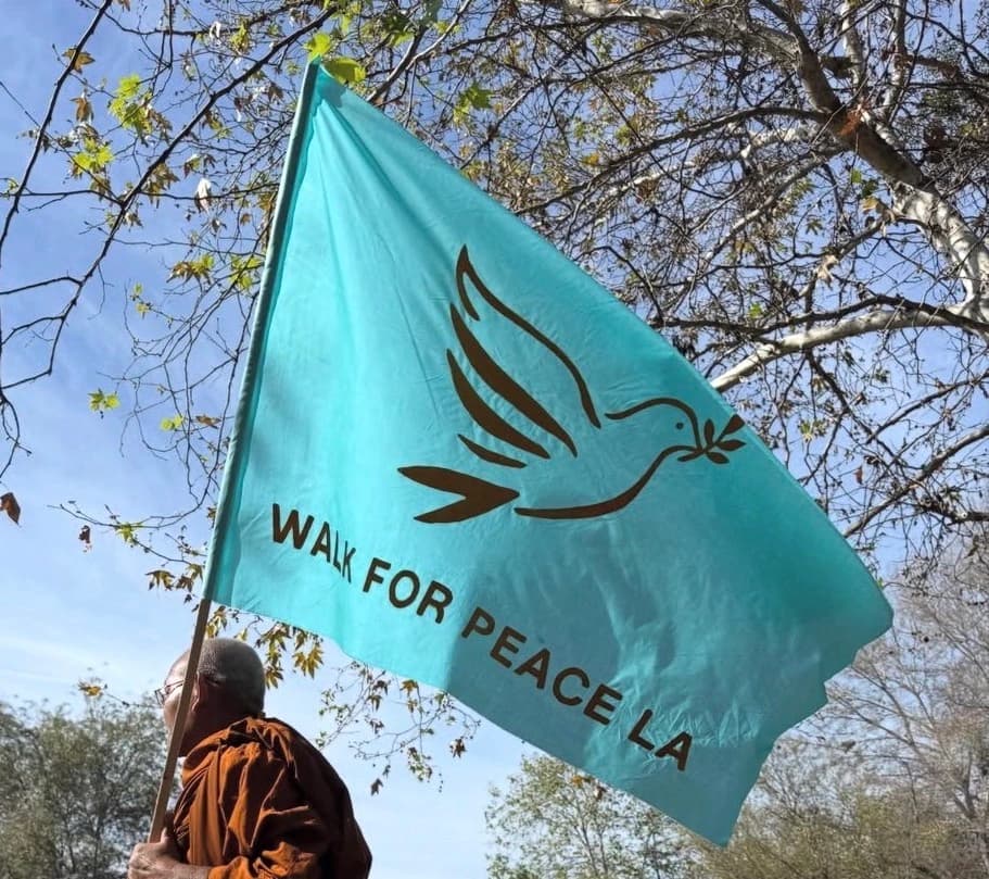 Walk for Peace LA Flag